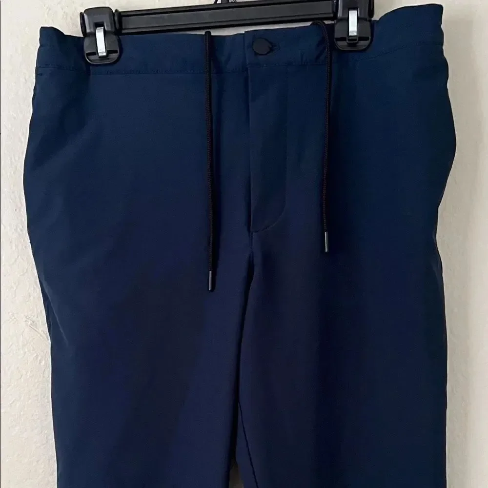 Banana Republic Men' Travel Slim Tapered Pants Drawstring Navy Blue - 32x30